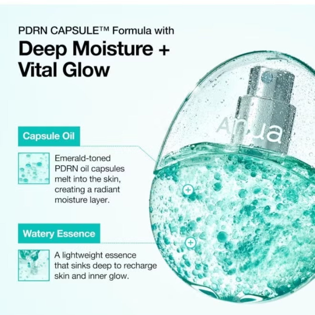 Anua DewY Glow PDRN Hyaluronic Acid Hydrating Capsule Mist – 30 ml