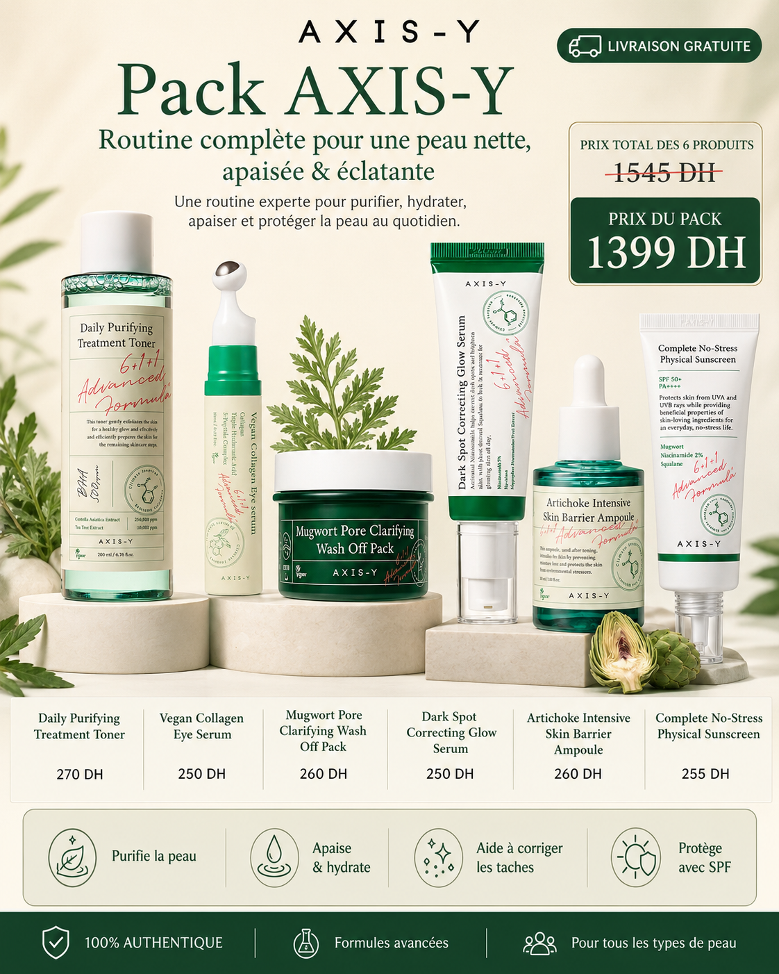 Pack AXIS-Y – Routine Complète Peau Nette & Éclatante