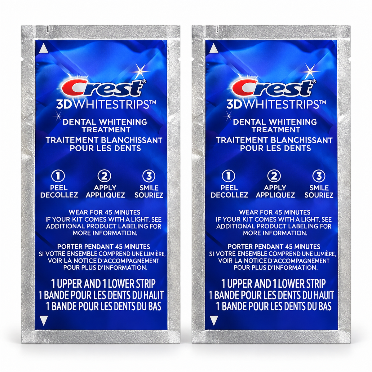 Crest 3D Whitestrips – 1 Upper + 1 Lower Strip