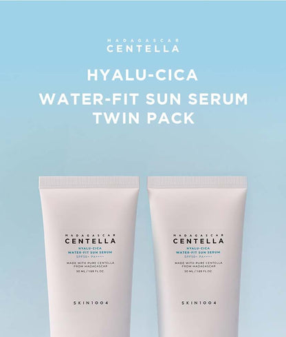 SKIN1004 Madagascar Centella Hyalu-Cica Water-Fit Sun Serum SPF50+ PA++++ – Twin Pack