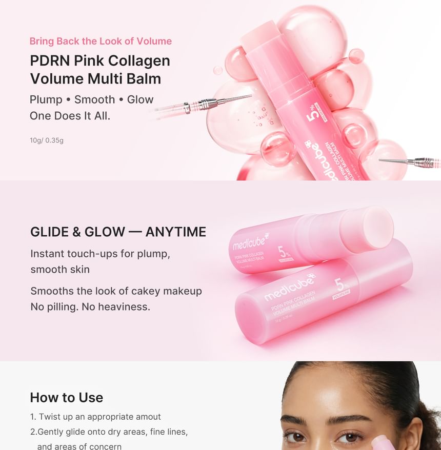 Medicube PDRN Pink Collagen Volume Multi Balm – Volufiline 5% – 10 g