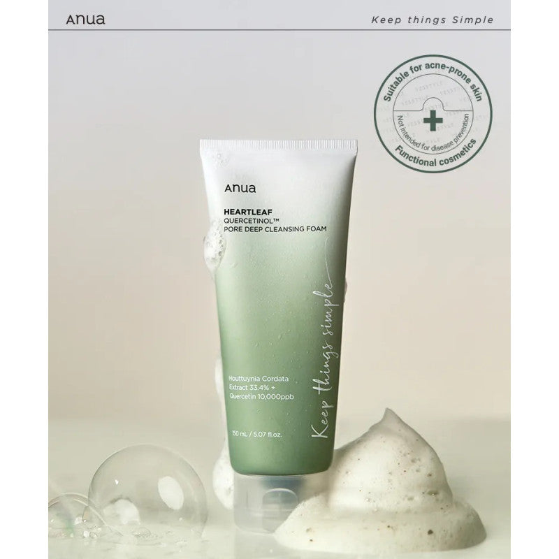 ANUA Heartleaf + BHA Quercetinol™ Pore Deep Cleansing Foam (150ml)