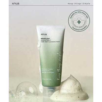 ANUA Heartleaf + BHA Quercetinol™ Pore Deep Cleansing Foam (150ml)