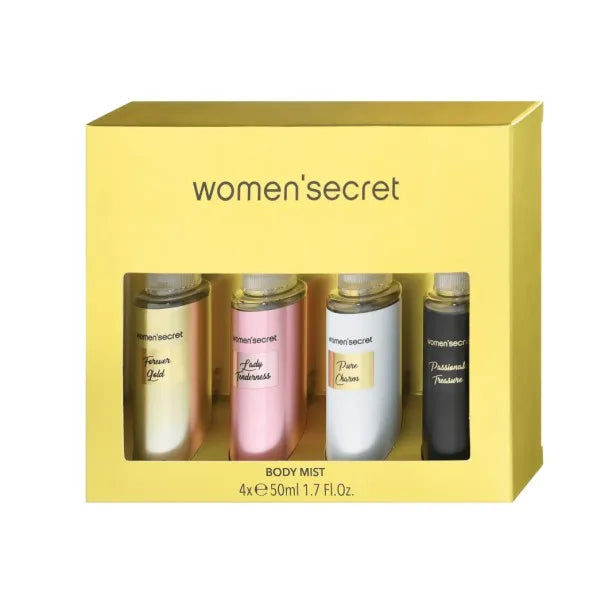 Pack Women’secret Body Mist Gold – 4 Brumes Parfumées
