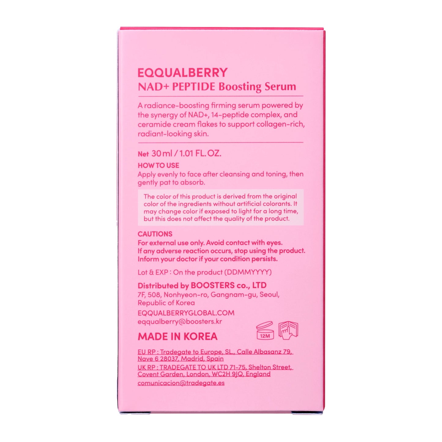 EQQUAL BERRY NAD+ Peptide Boosting Serum